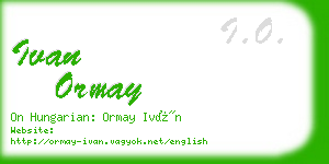 ivan ormay business card